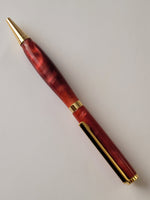 Handcrafted Acrylic Burgundy Swirl Pen