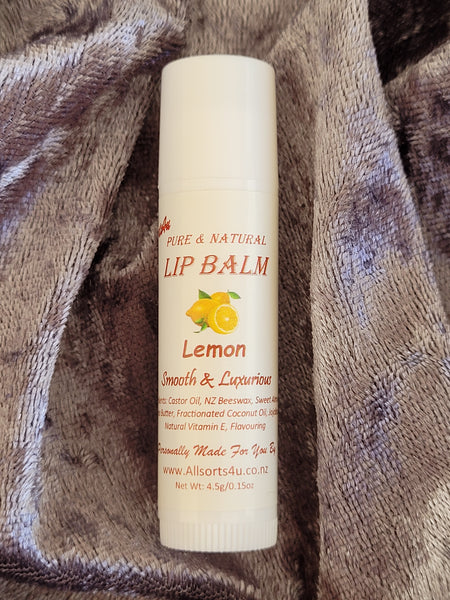 LIP BALM - Lemon - Allsorts4u Pure & Natural